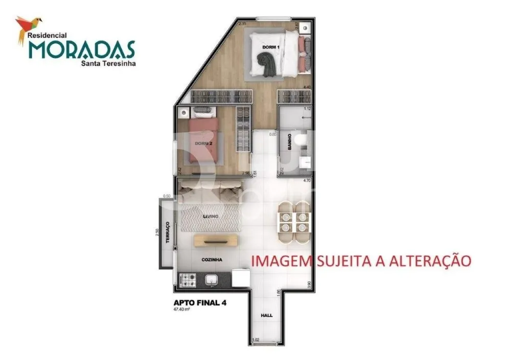 Apartamento, 2 quartos, 48 m² - Foto 10
