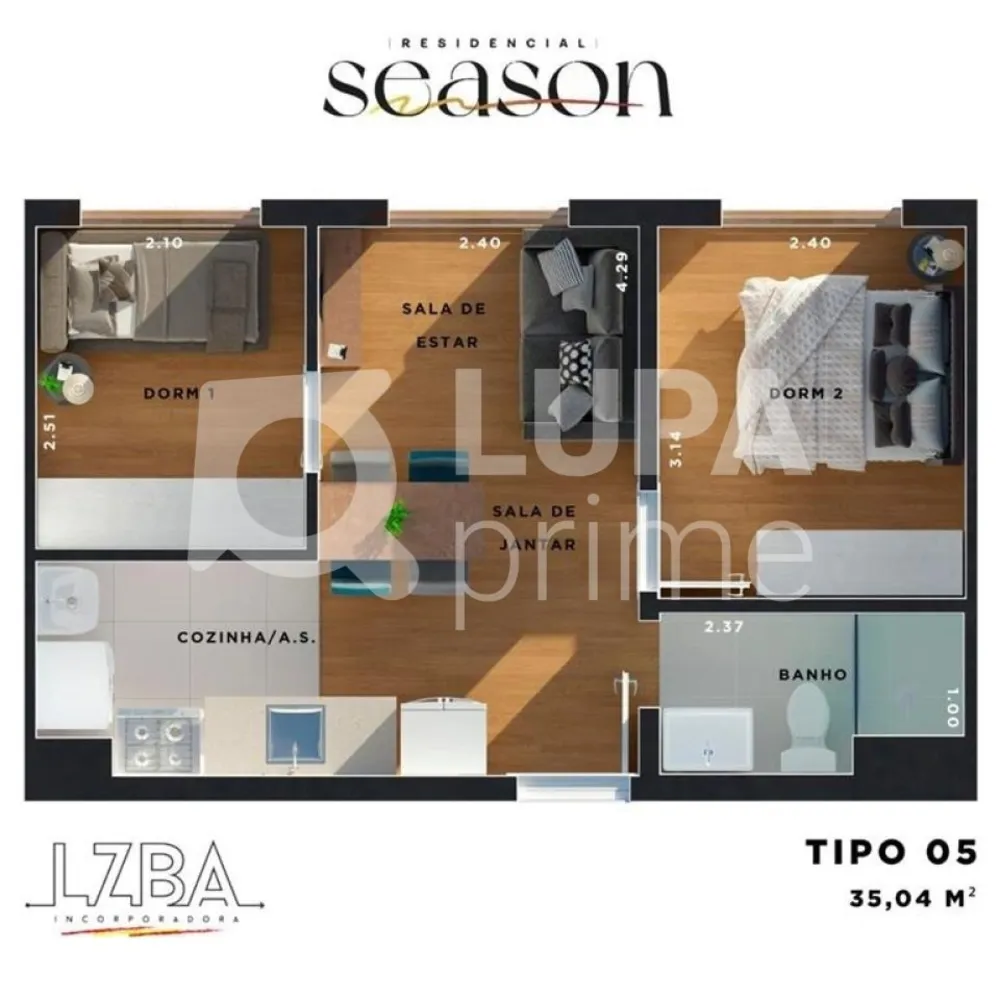 Apartamento, 2 quartos, 35 m² - Foto 12