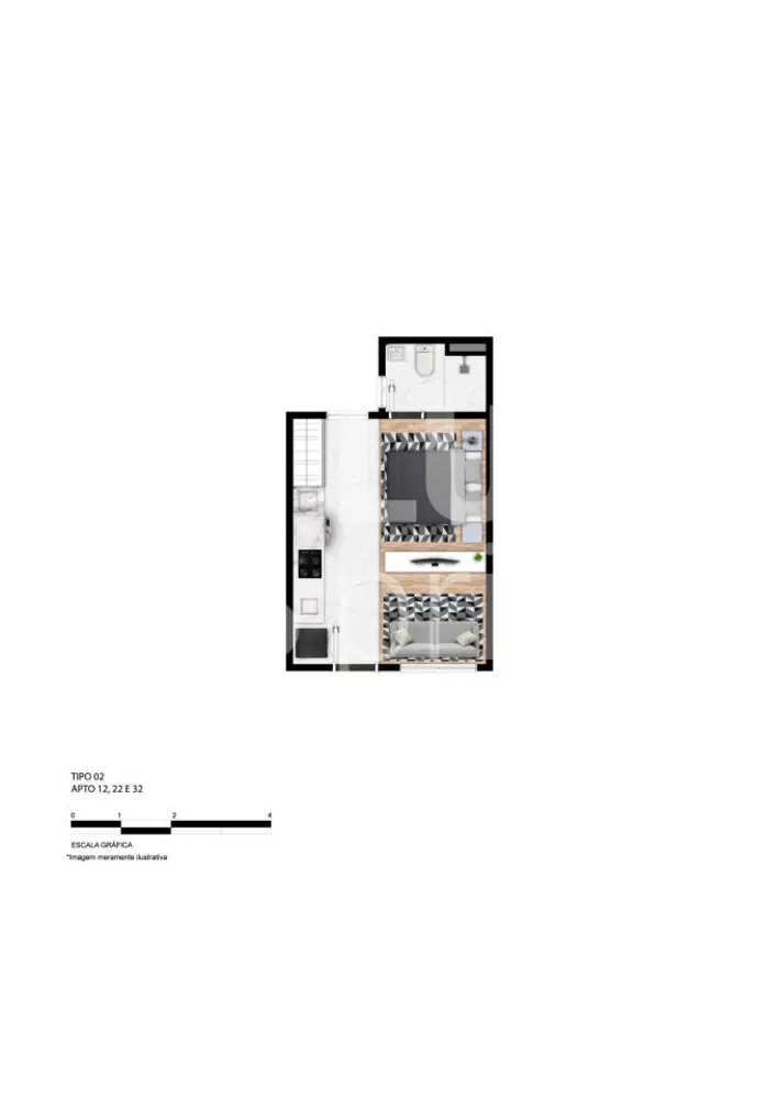 Apartamento, 1 quarto, 30 m² - Foto 1
