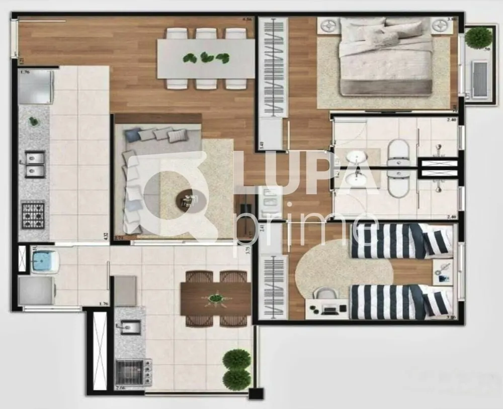 Apartamento, 2 quartos, 75 m² - Foto 3