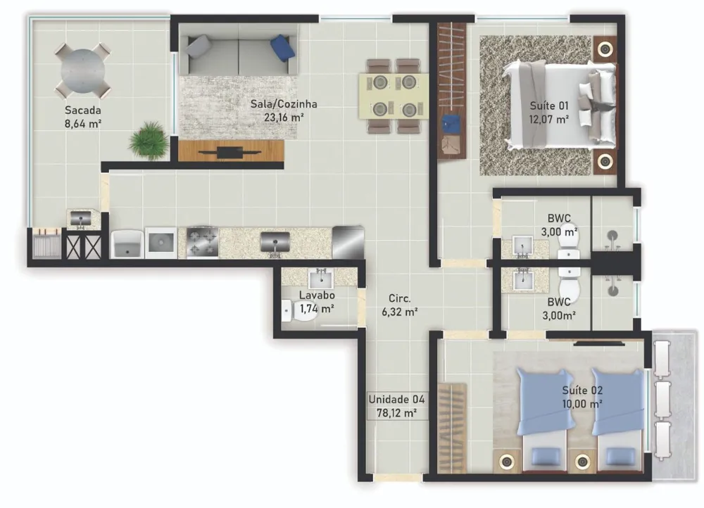 Apartamento, 2 quartos, 92 m² - Foto 11