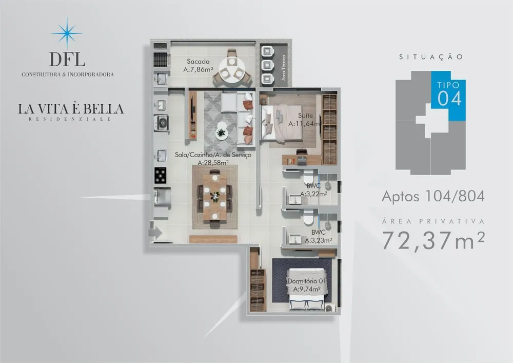 Apartamento, 3 quartos, 77 m² - Foto 13