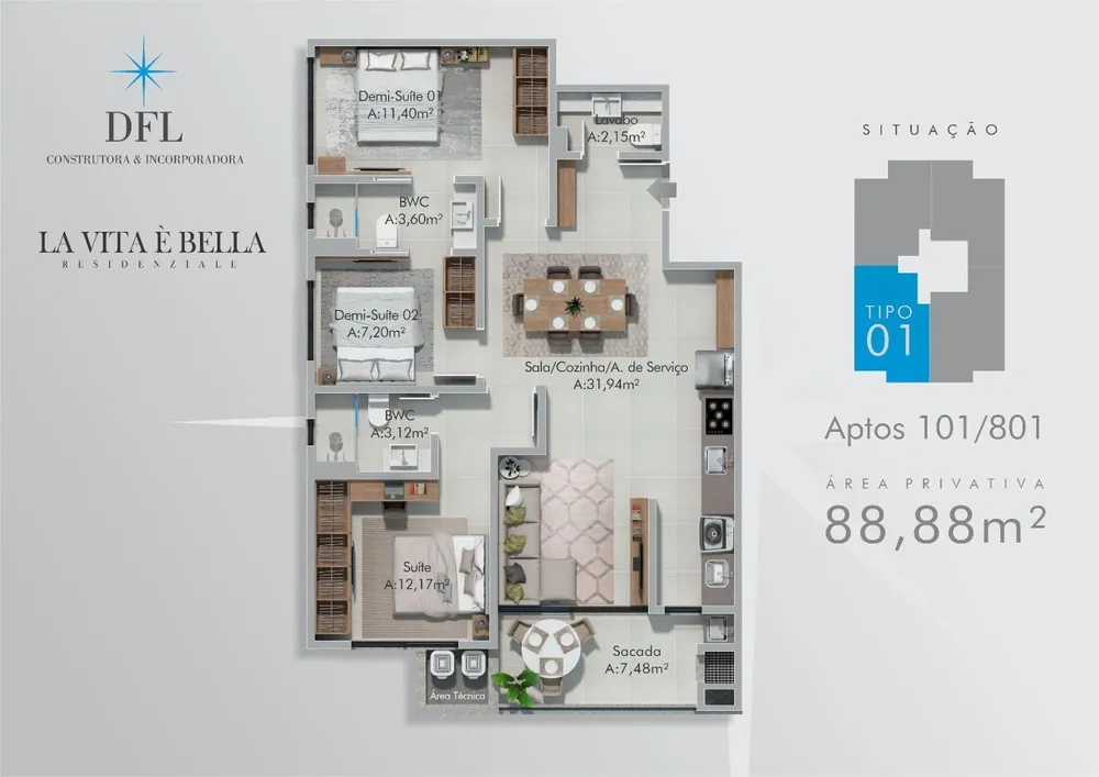 Apartamento, 3 quartos, 84 m² - Foto 12