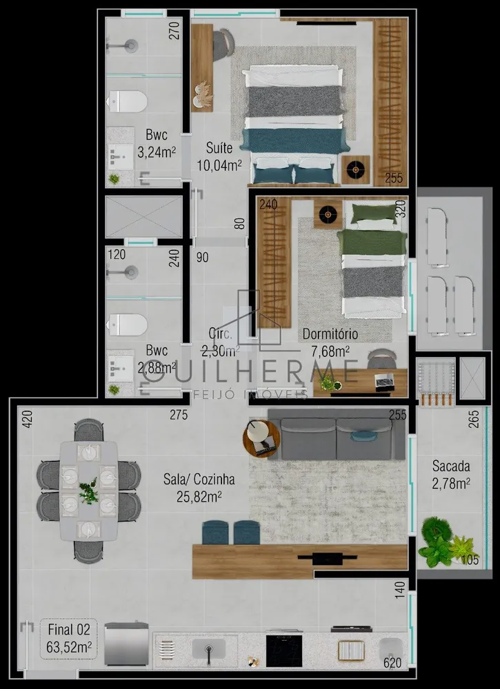 Apartamento, 2 quartos, 62 m² - Foto 13