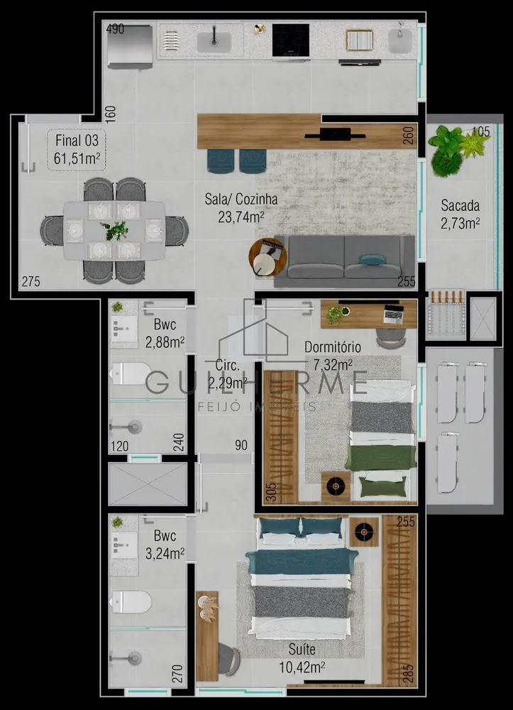Apartamento, 2 quartos, 62 m² - Foto 14