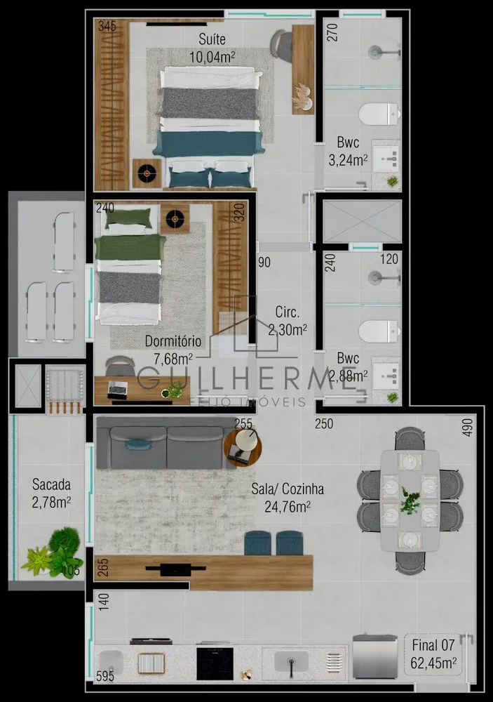 Apartamento, 2 quartos, 62 m² - Foto 12