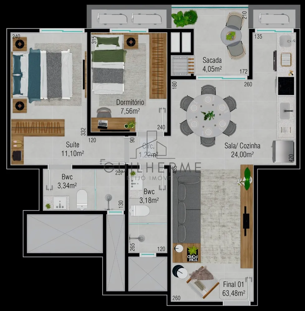 Apartamento, 2 quartos, 62 m² - Foto 11