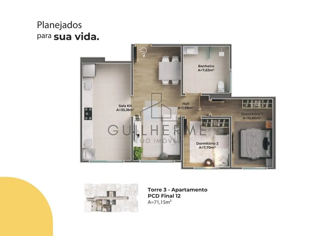 Apartamento, 2 quartos, 53 m² - Foto 14