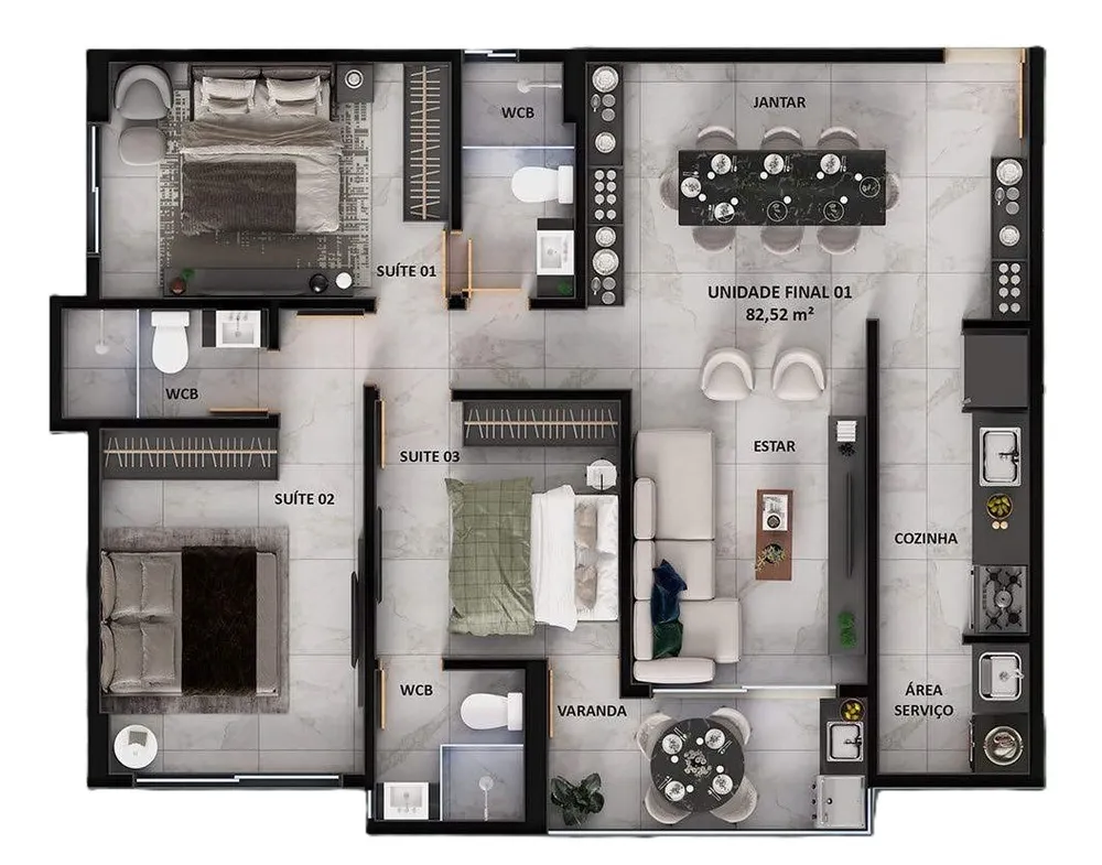 Apartamento, 3 quartos, 77 m² - Foto 14