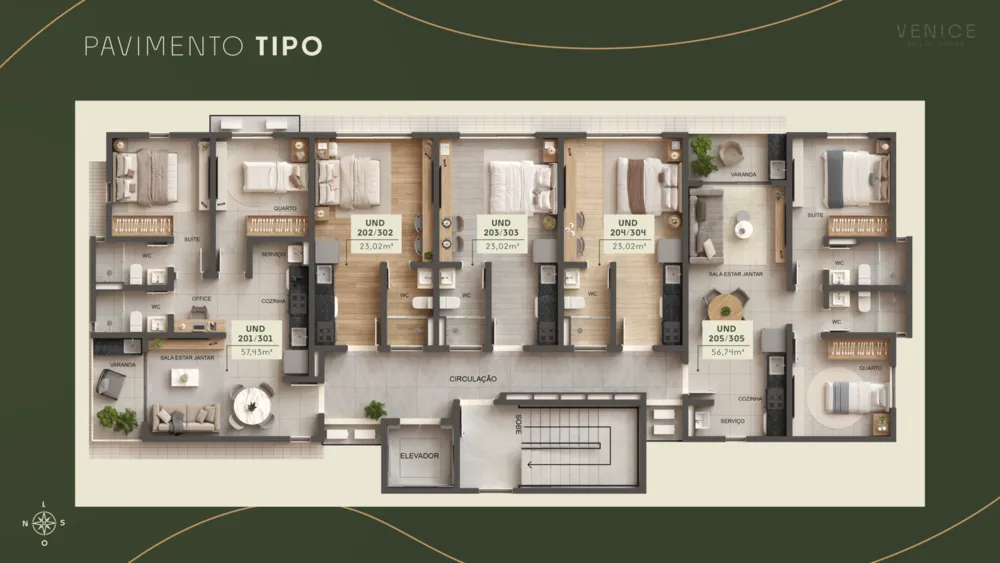 Apartamento, 2 quartos, 56 m² - Foto 5