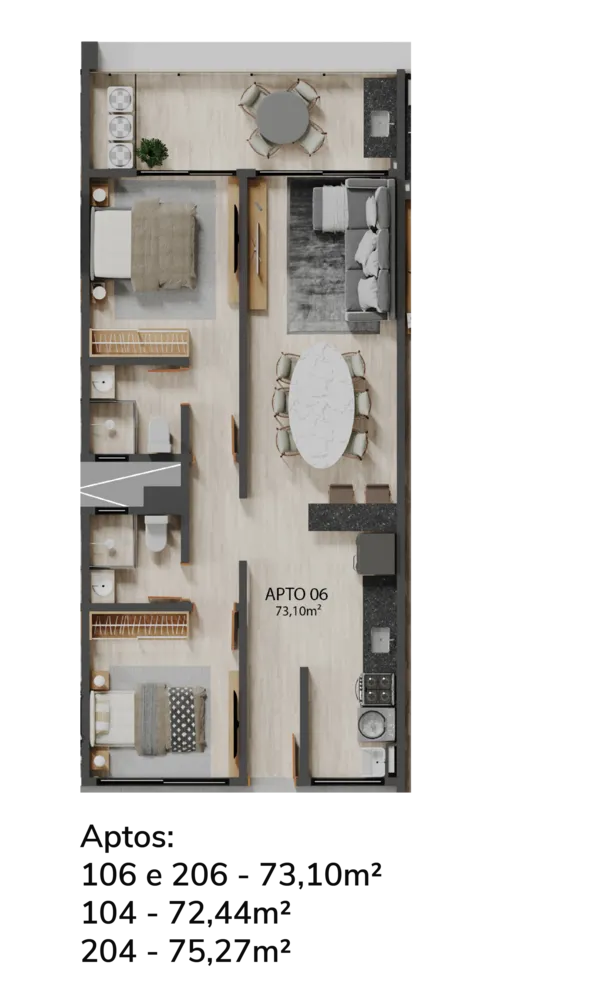 Apartamento, 2 quartos, 55 m² - Foto 8