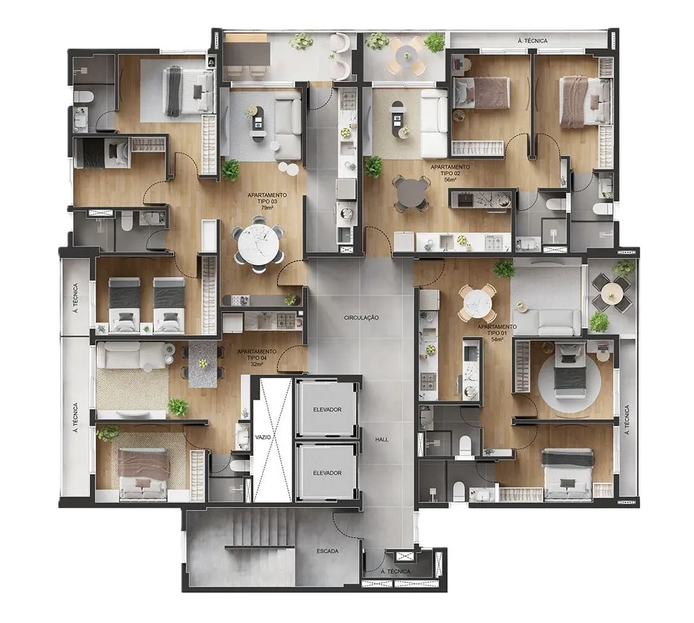 Apartamento, 3 quartos, 82 m² - Foto 2