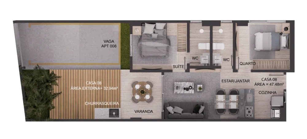 Casa, 2 quartos, 114 m² - Foto 11