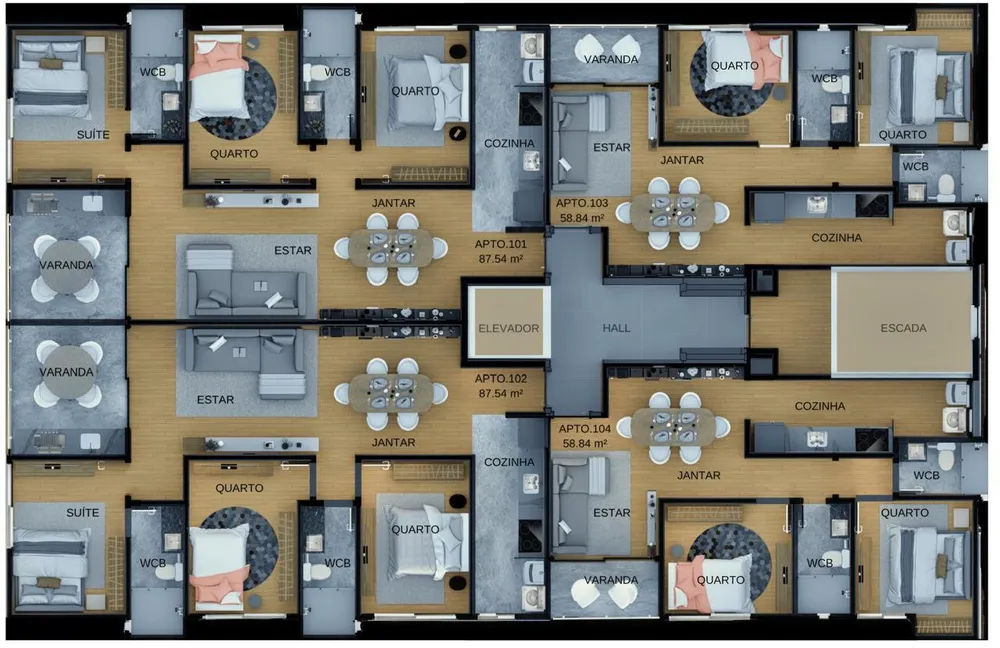 Apartamento, 2 quartos, 64 m² - Foto 2