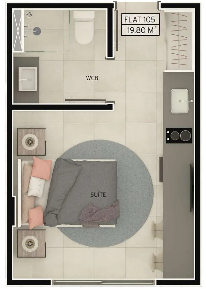 Apartamento, 1 quarto, 32 m² - Foto 5