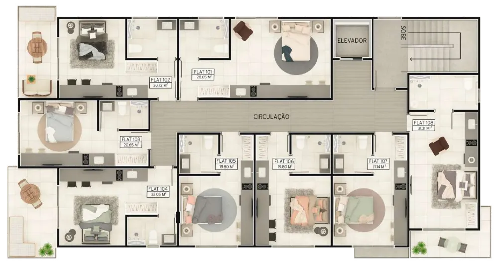 Apartamento, 1 quarto, 32 m² - Foto 3