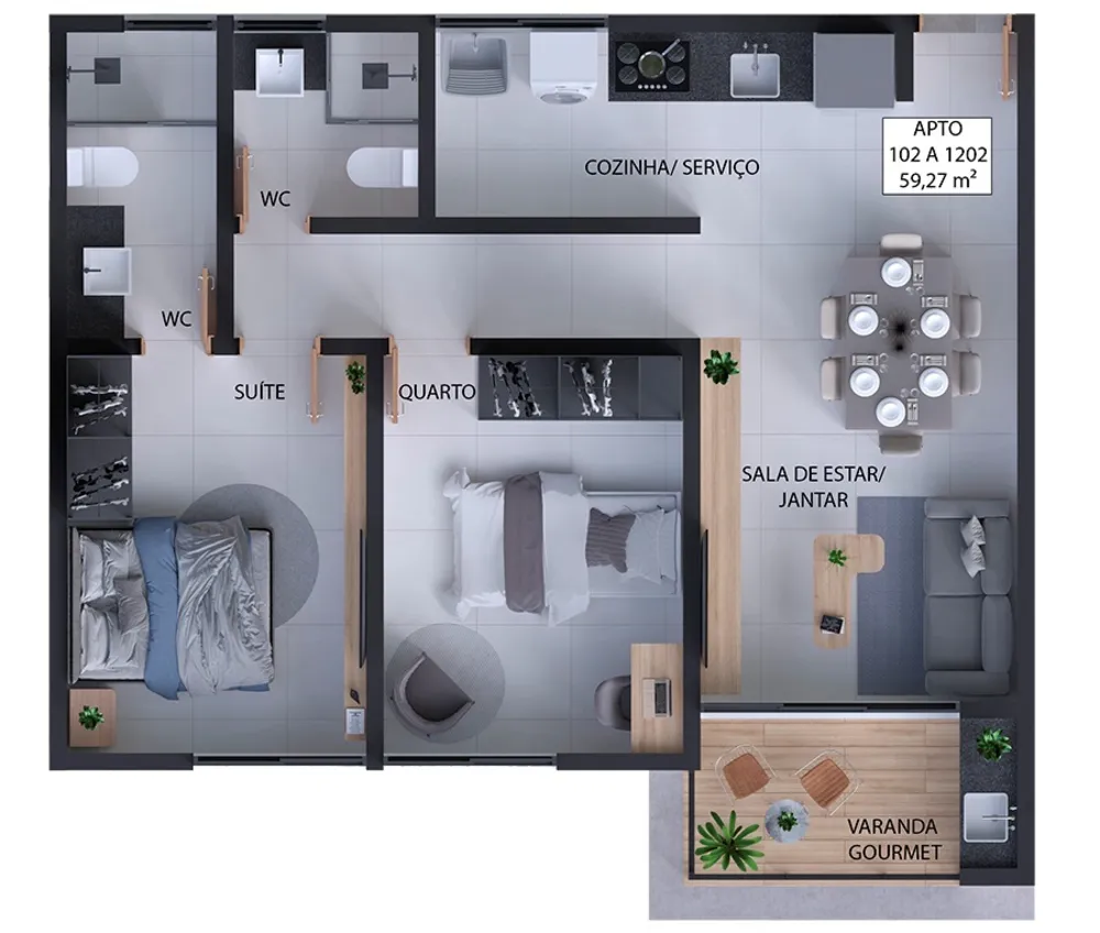 Apartamento, 3 quartos, 110 m² - Foto 2