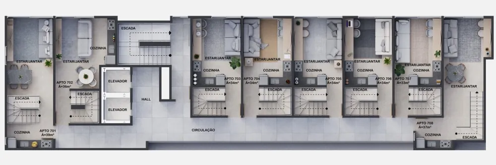 Apartamento, 2 quartos, 48 m² - Foto 3