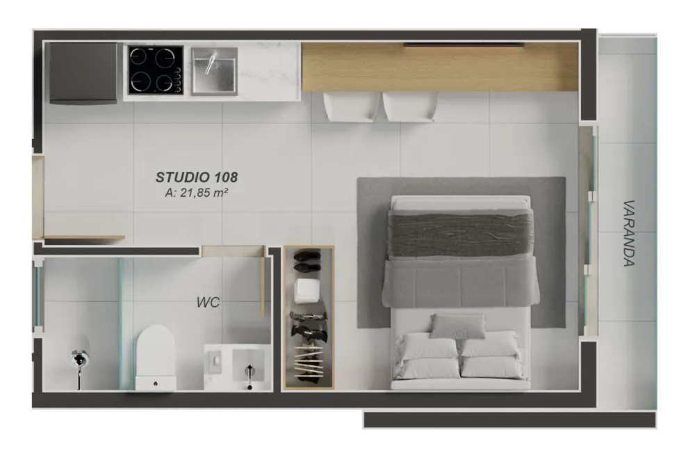 Apartamento, 1 quarto, 20 m² - Foto 8
