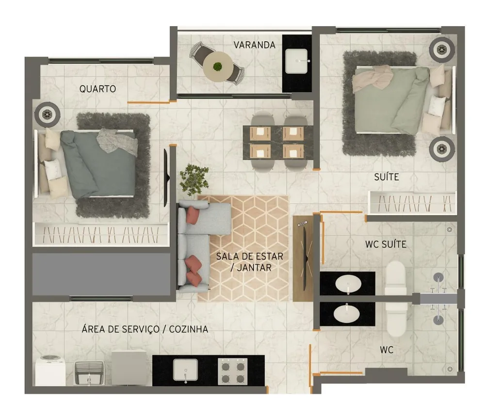Apartamento, 2 quartos, 53 m² - Foto 5