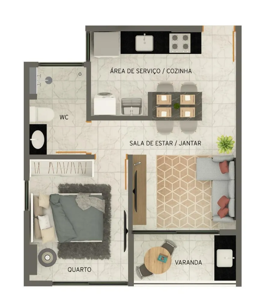 Apartamento, 2 quartos, 53 m² - Foto 3