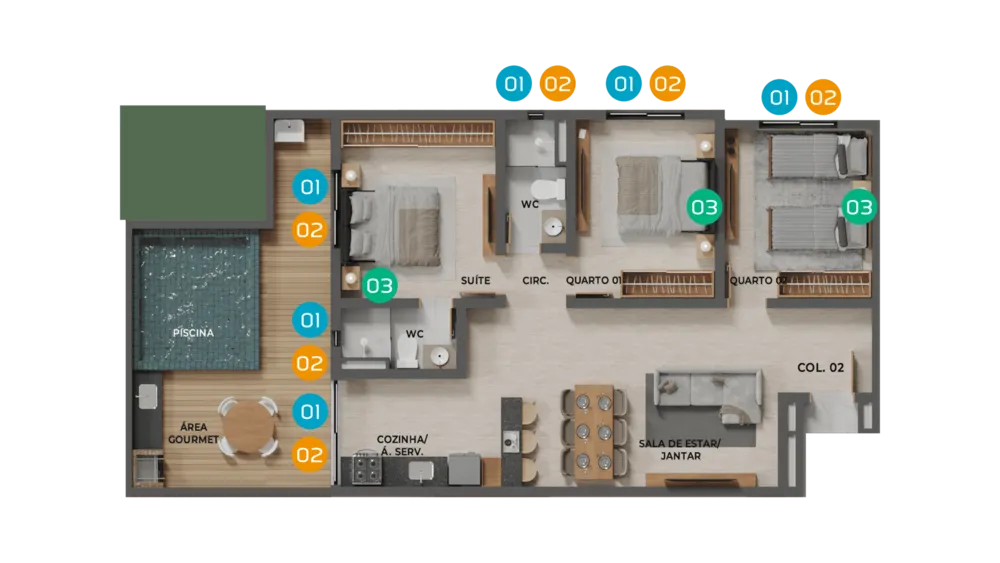 Apartamento, 3 quartos, 75 m² - Foto 4