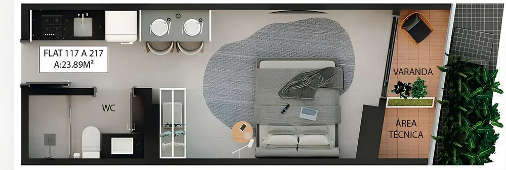 Apartamento, 1 quarto, 22 m² - Foto 7