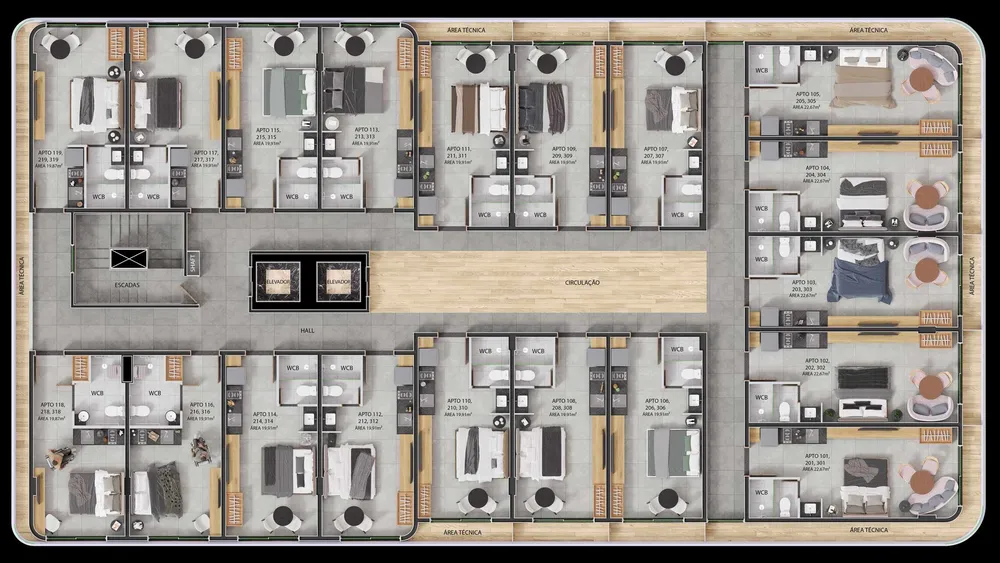 Cobertura, 1 quarto, 44 m² - Foto 1
