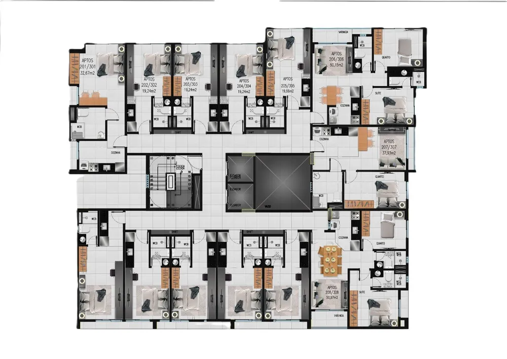 Apartamento, 2 quartos, 37 m² - Foto 3
