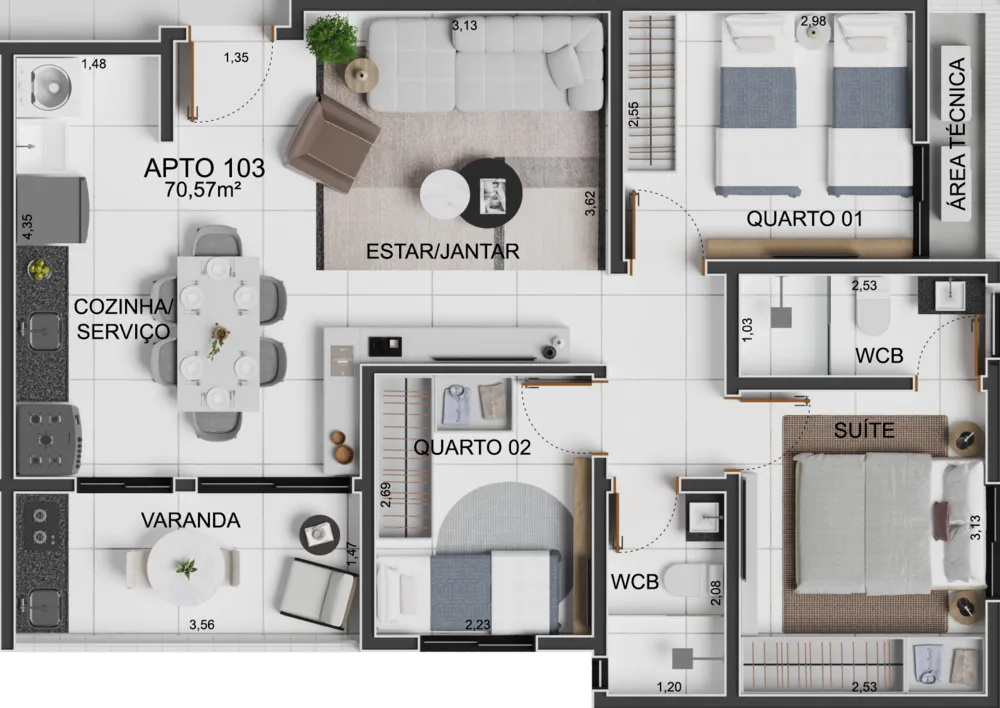 Apartamento, 3 quartos, 68 m² - Foto 12
