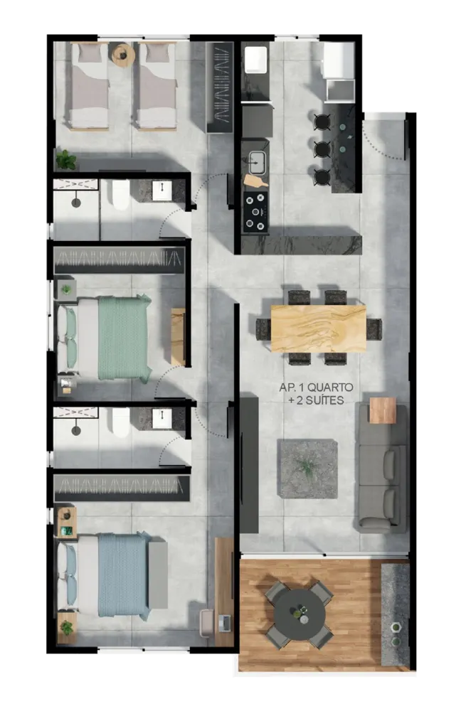 Apartamento, 3 quartos, 95 m² - Foto 2