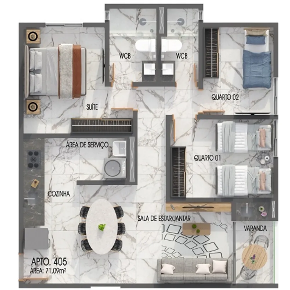 Apartamento, 2 quartos, 56 m² - Foto 10