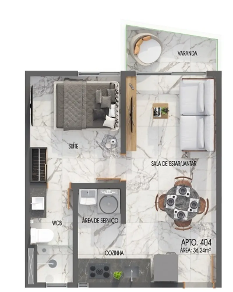 Apartamento, 2 quartos, 56 m² - Foto 4