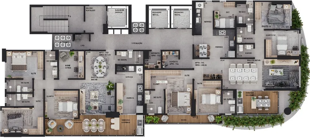 Apartamento, 3 quartos, 78 m² - Foto 1