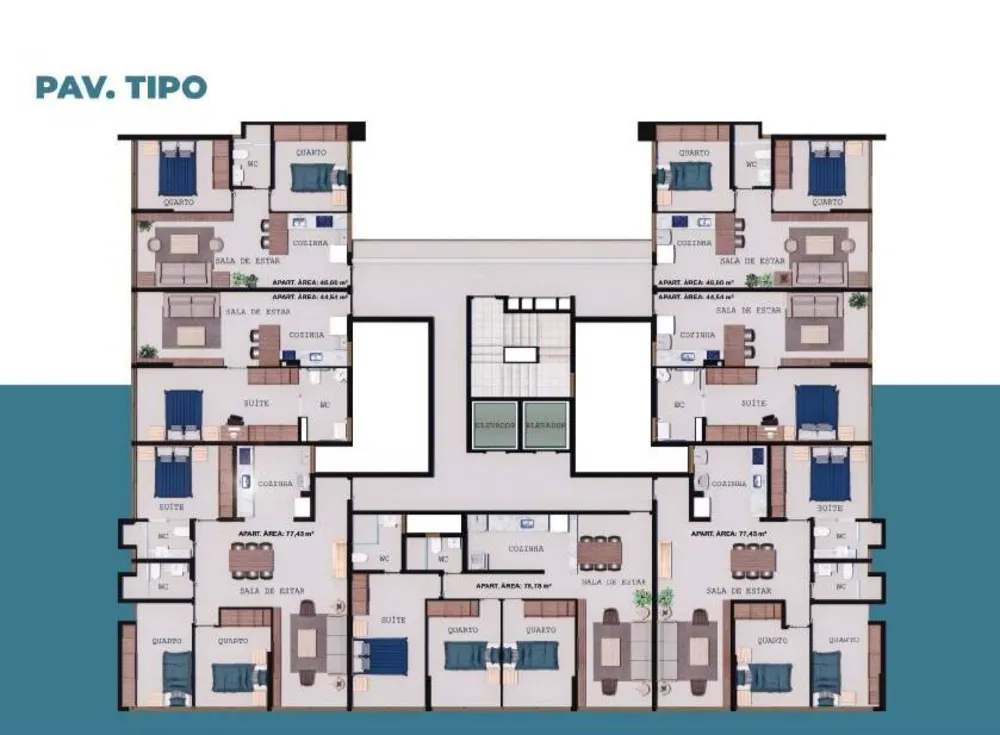 Apartamento, 2 quartos, 46 m² - Foto 6