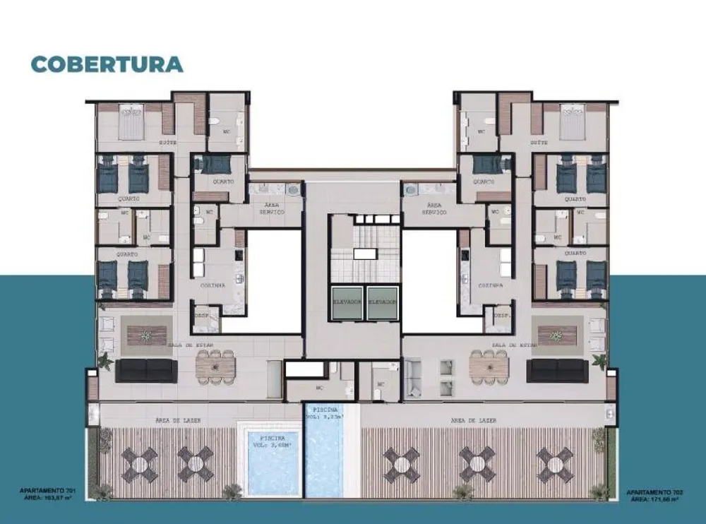 Apartamento, 2 quartos, 46 m² - Foto 1
