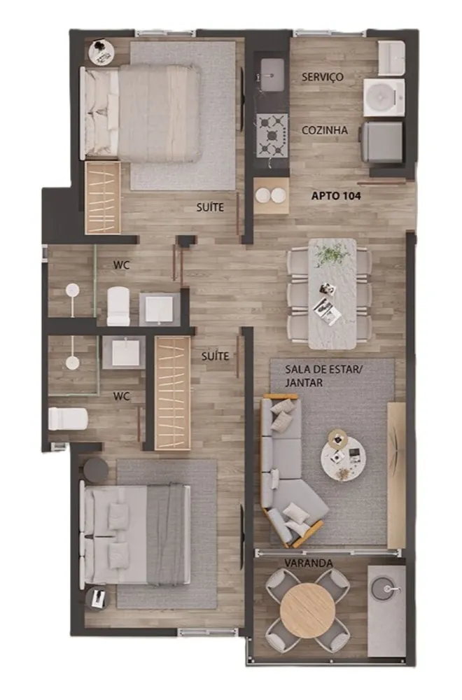 Apartamento, 3 quartos, 75 m² - Foto 1