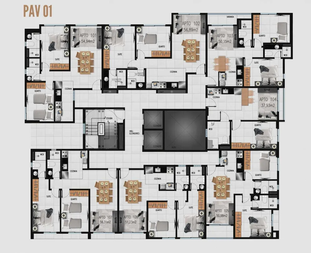 Apartamento, 1 quarto, 19 m² - Foto 2