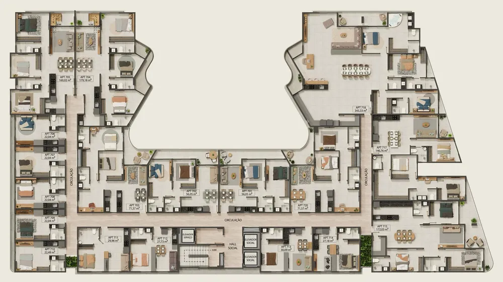 Apartamento, 1 quarto, 22 m² - Foto 2