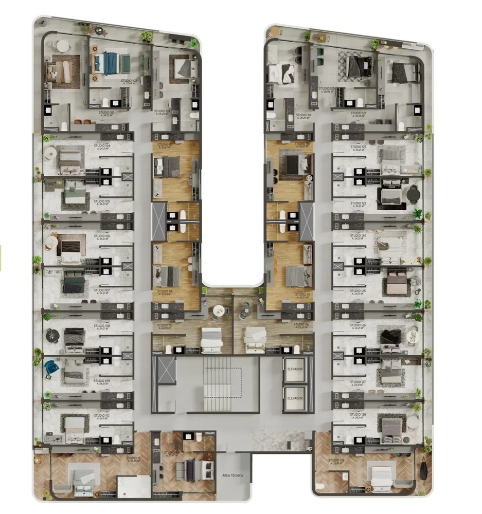 Apartamento, 1 quarto, 24 m² - Foto 2