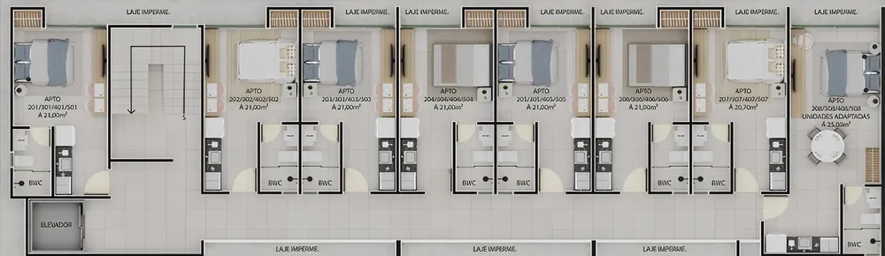 Apartamento, 1 quarto, 21 m² - Foto 1