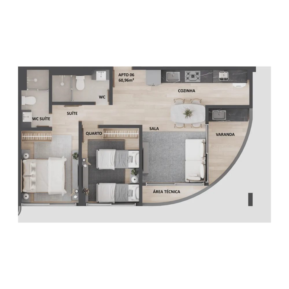 Apartamento, 2 quartos, 57 m² - Foto 11