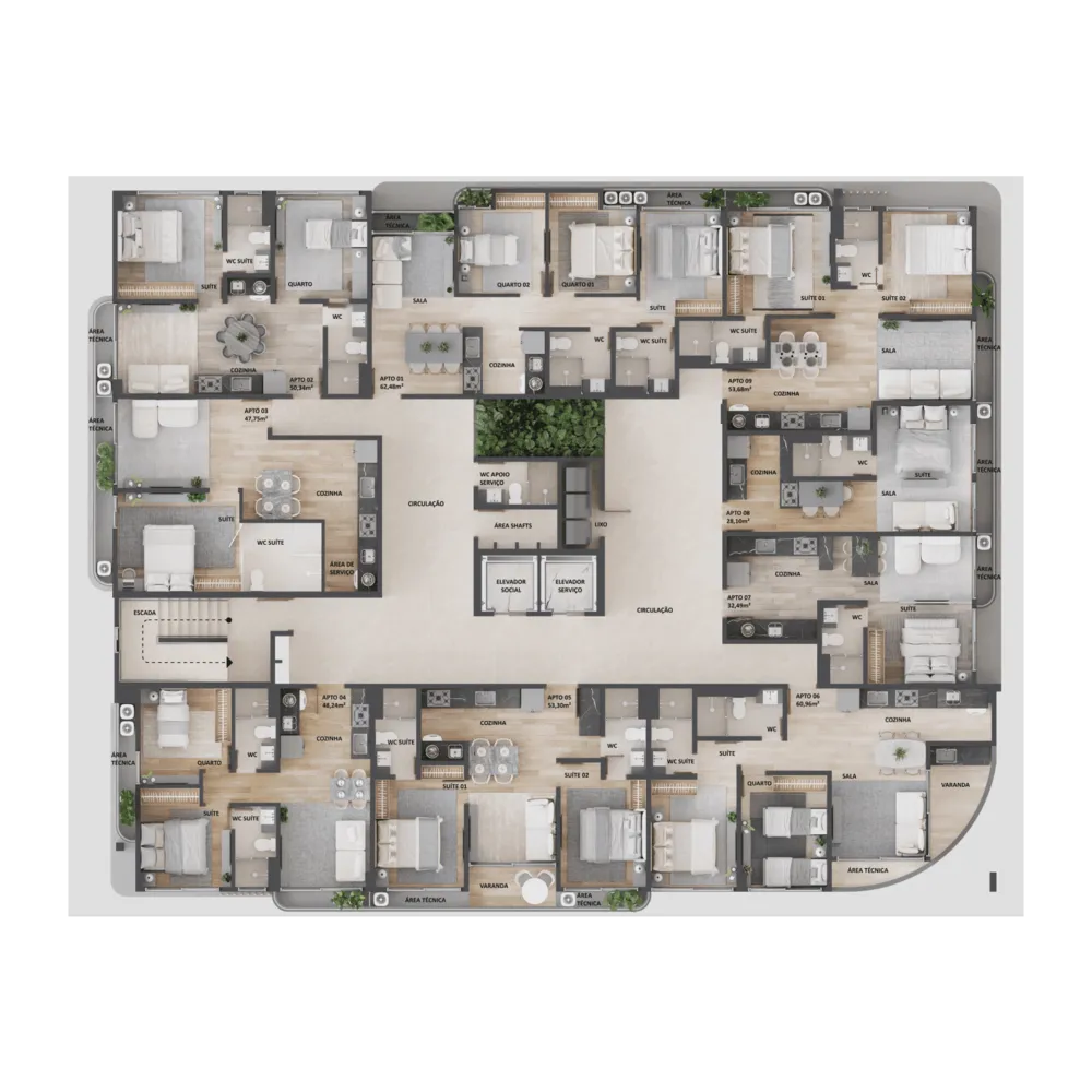 Apartamento, 2 quartos, 57 m² - Foto 3