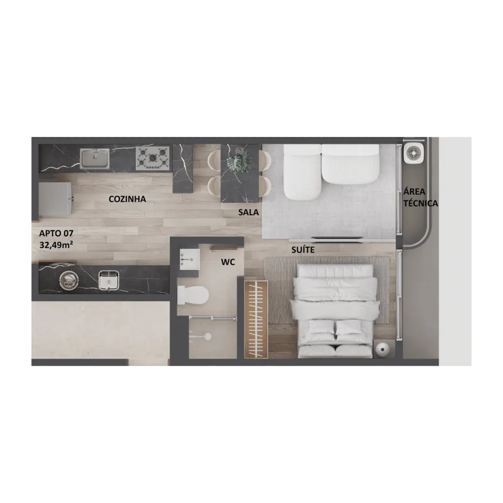 Apartamento, 2 quartos, 57 m² - Foto 6
