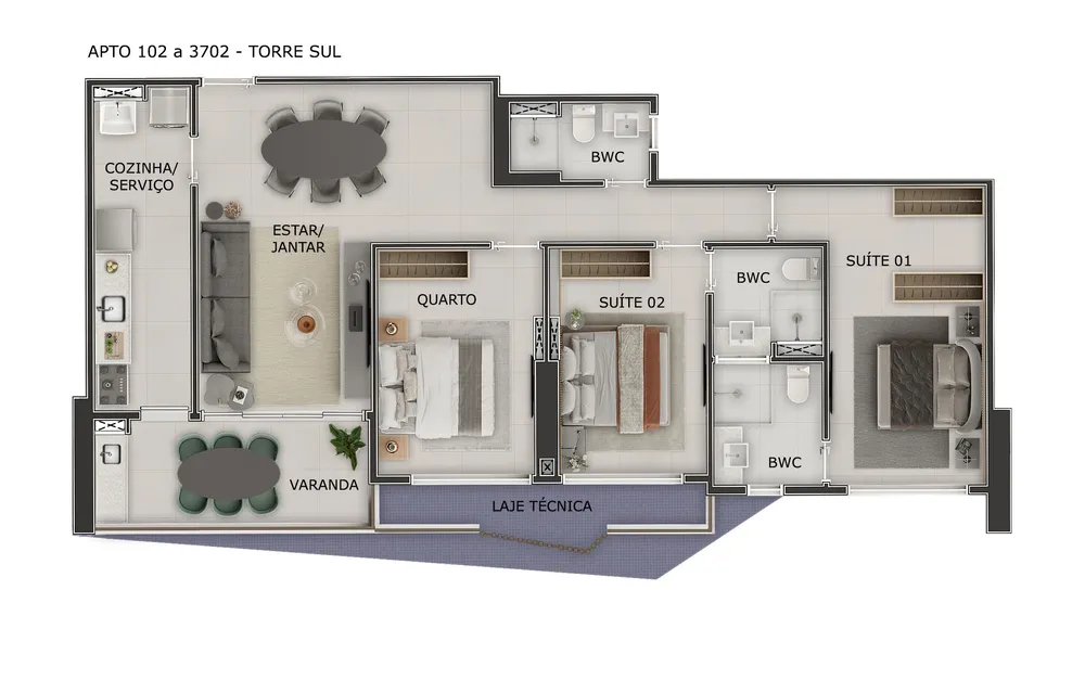 Apartamento, 3 quartos, 101 m² - Foto 4