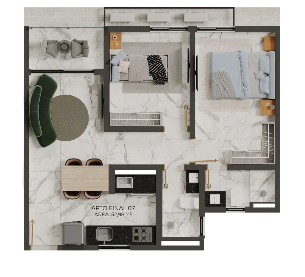 Apartamento, 3 quartos, 64 m² - Foto 3