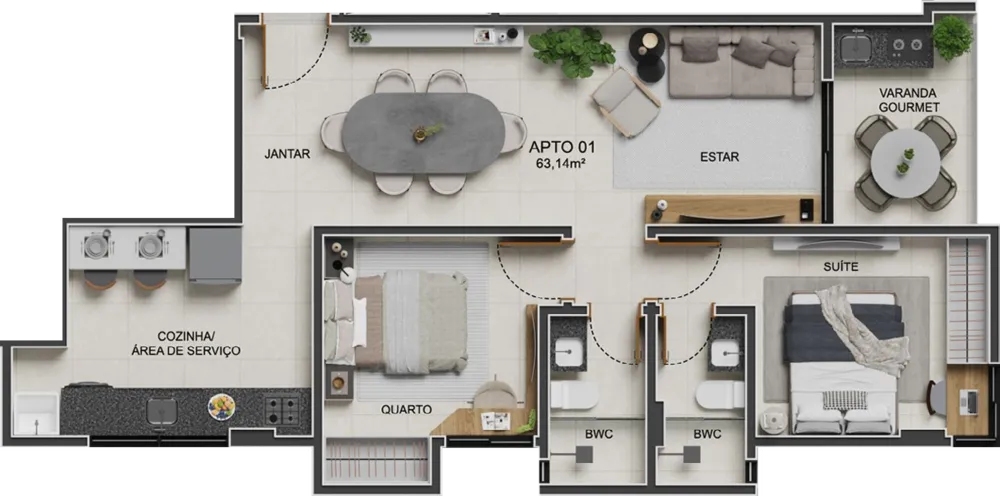 Apartamento, 3 quartos, 79 m² - Foto 8