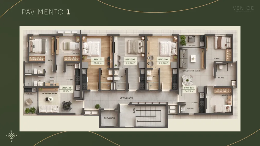 Apartamento, 2 quartos, 57 m² - Foto 4