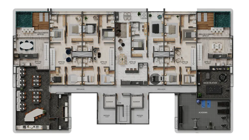 Apartamento, 3 quartos, 106 m² - Foto 2