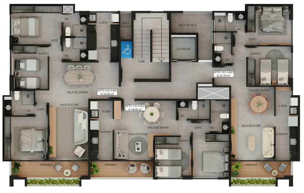 Apartamento, 3 quartos, 92 m² - Foto 4